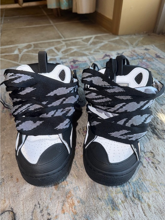 Lanvin Shoes - Lanvin Paris Curb Sneakers Reflective Black Silver EUR 38 NWOT Made in Italy